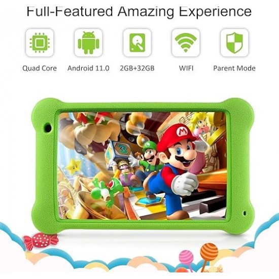 Çocuk Tablet, 7 inç Göz Koruma IPS Ekran, 2 GB RAM 32 GB ROM Küçük Çocuk Sekmesi, WiFi, Çift Kamera, Oyunlar, Ebeveyn Kontrolü Android 11 Tablet Çocuklar için Koruyucu Kılıflı Çocuk Tablet, 7 inç Göz Koruma IPS Ekran, 2 GB RAM 32 GB ROM Küçük Çocuk Sekmesi, WiFi, Çift Kamera, Oyunlar, Ebeveyn Kontrolü Android 11 Tablet Çocuklar için Koruyucu Kılıflı